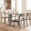 Folding Dining Table, Space-Saving Drop Leaf Kitchen Table for 4-6 People Grey