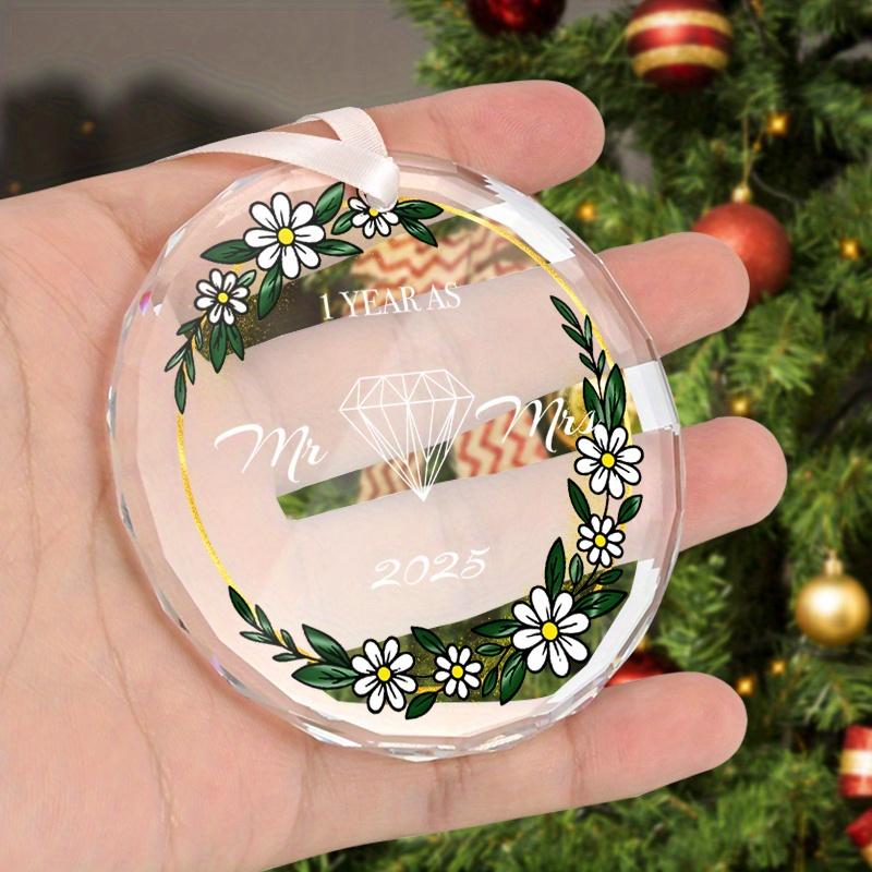 1pc/2pcs Wedding Ornament 2025 – Perfect Mr and Mrs Gifts & Bride Gift