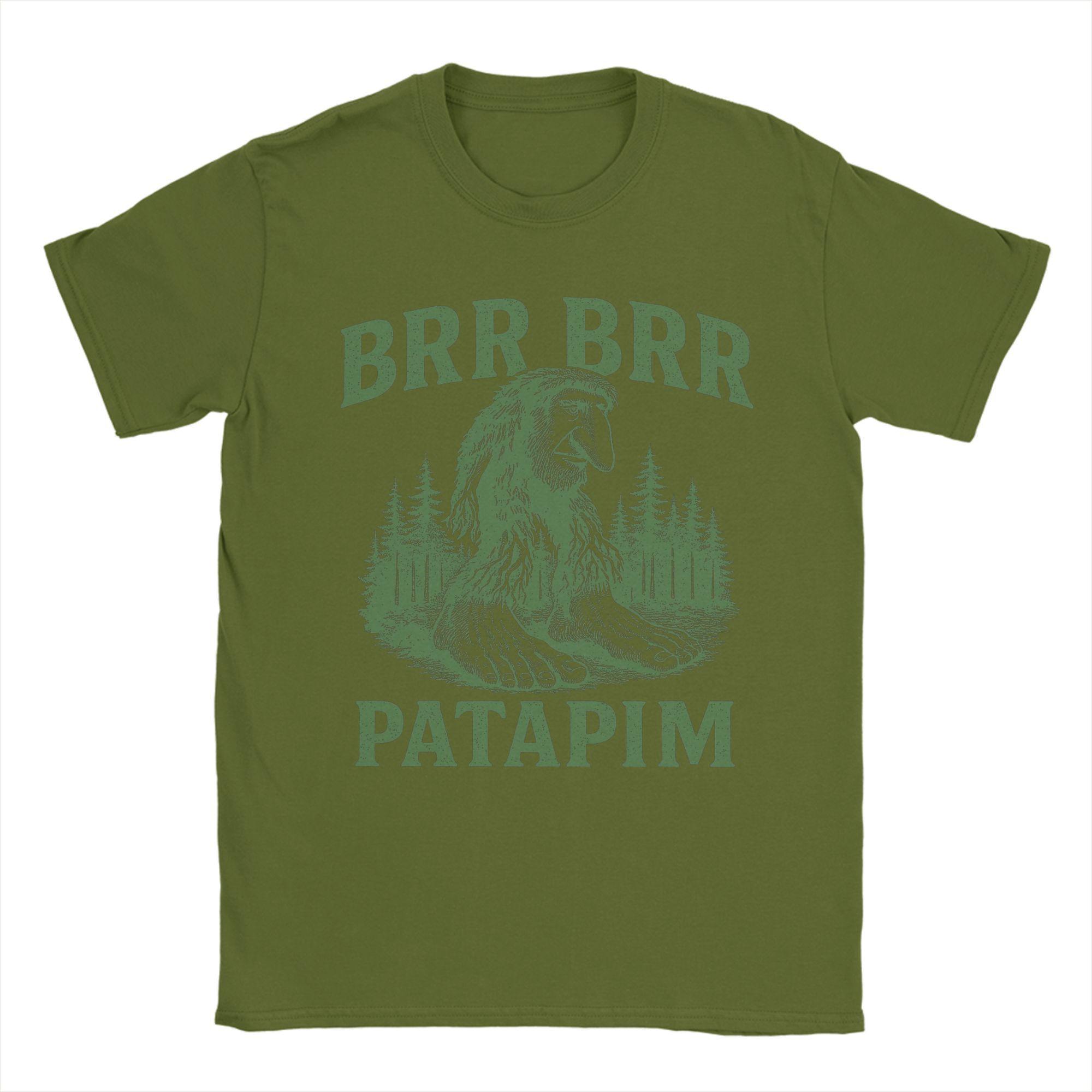 

Men T-Shirts Patapim The Brr Brr Forest Troll Italian Brainrot Vintage Cotton Tee Shirt Short Sleeve T Shirts Tops Party 4XL