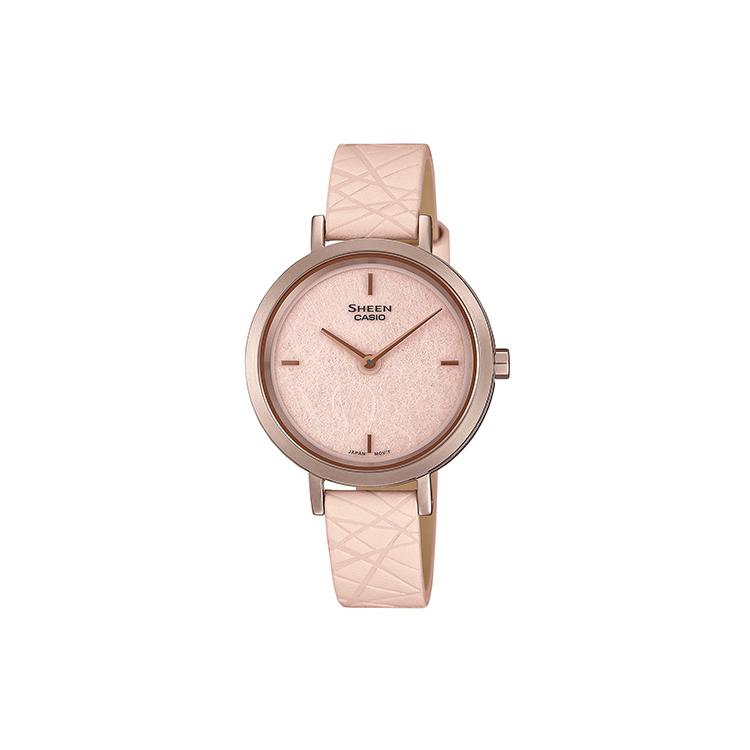CASIO Women s SHEEN Pink Watch SHE-C150CGL-4AUPFP-person Pink Watch Dial