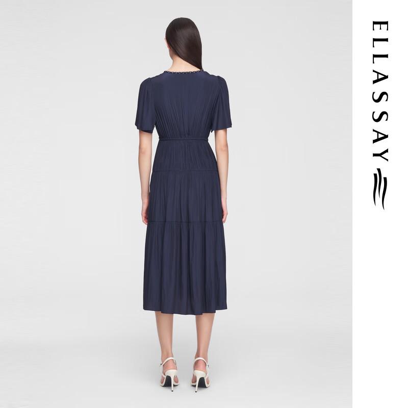 ELLASSAY Summer V-Neck A-Line Midi Dress