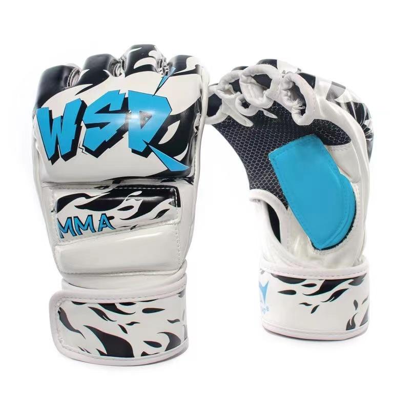 

Professional MMA Boxing Gloves Thickened Sanda Free Fighting Training Gloves Breathable Mixed Martial Arts Boxing Gloves білий
