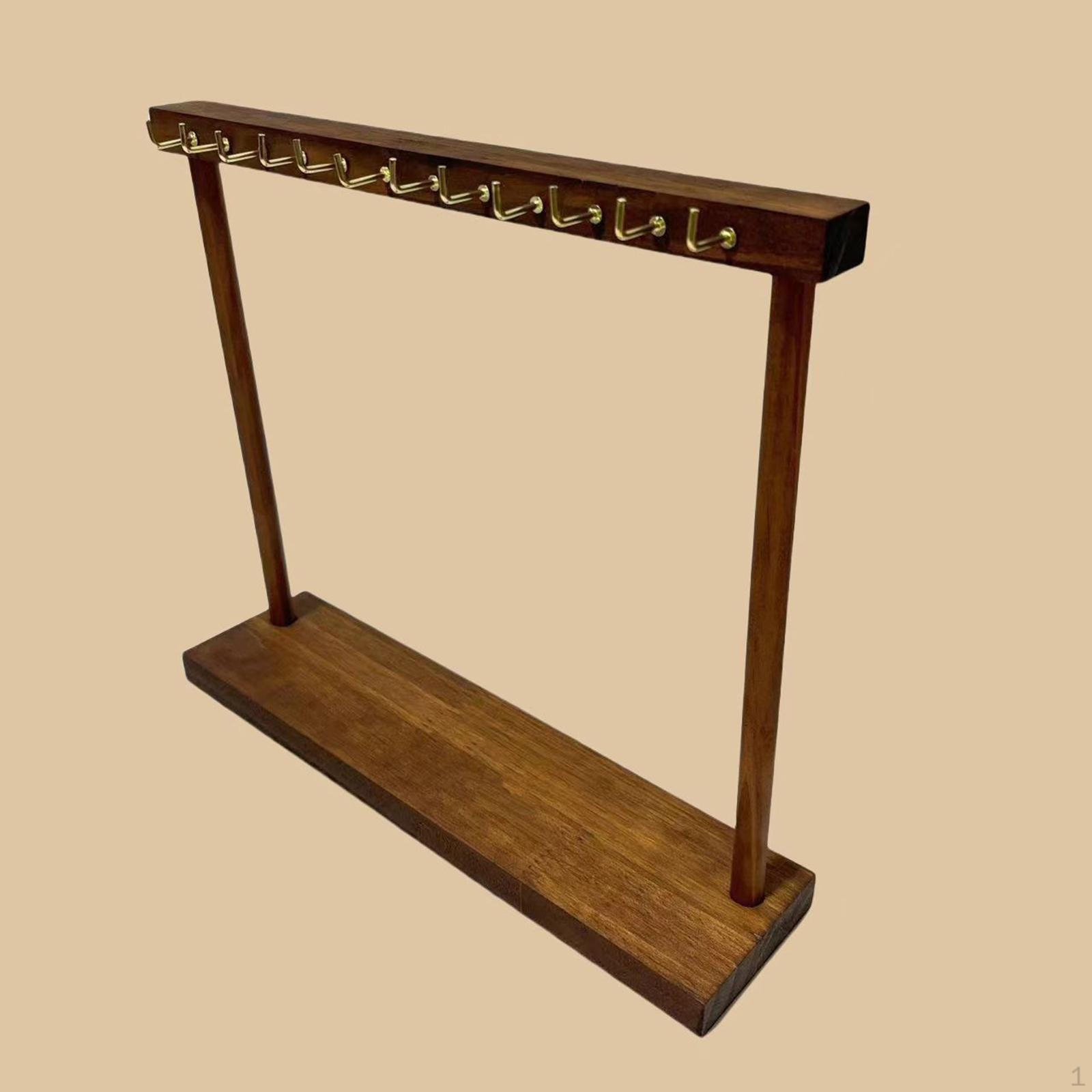 

Подвесной органайзер для ожерелий с деревянным основанием и крючками для комода 12 Hooks