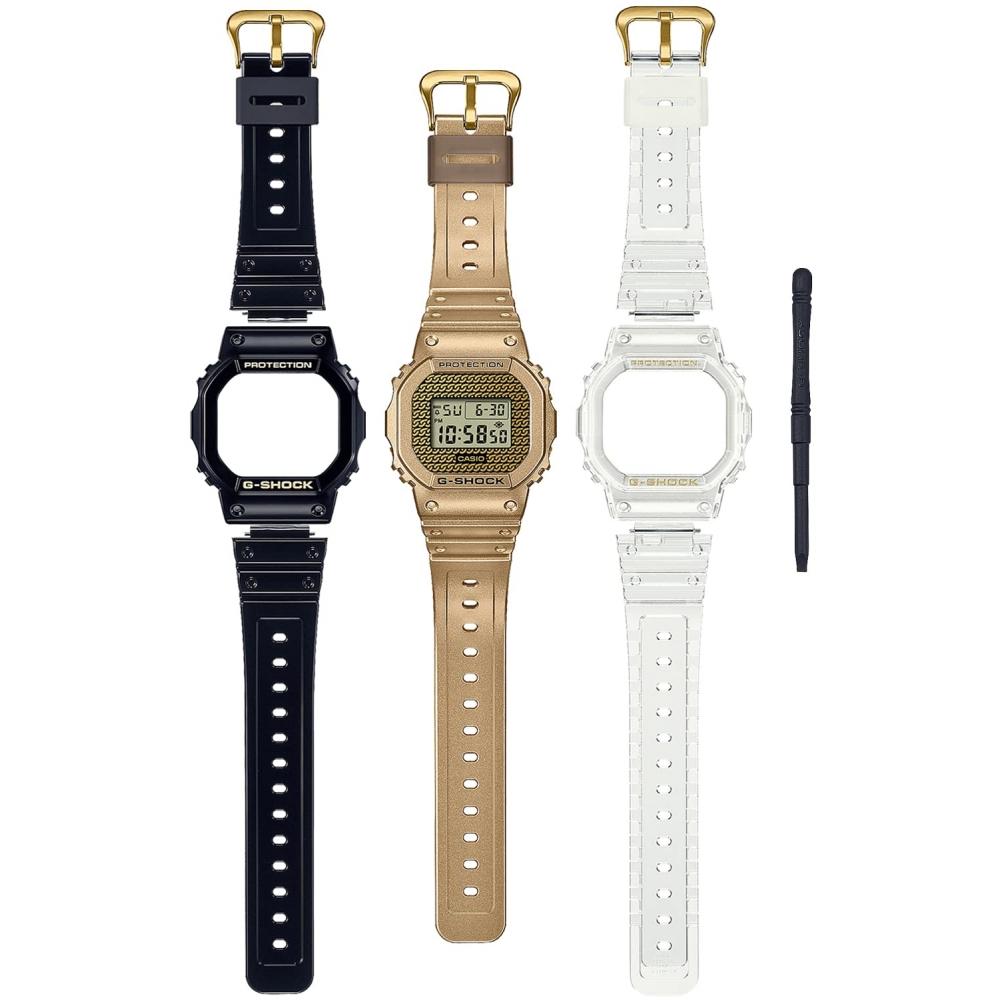 

[Casio] Часы G-Shock BOX комплект с запасными частями DWE-5600HG-1JR мужские черные, золотые, белые
