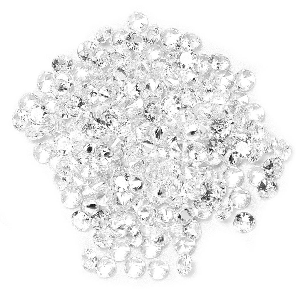 200pcs Fake Diamonds DIY Artificial Transparent White Loose Diamonds Gems for Men Women Jewelry