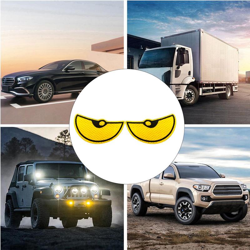 Reflective Eye Decal Safety Reflector Car Stickers Eye Night Safety Driving Reflective Cute Caution Decal for Bumpers Window