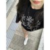 Lazy Pure Cotton American Retro Sun Long-sleeved T-shirt for Women Autumn New Loose Casual Versatile Top
