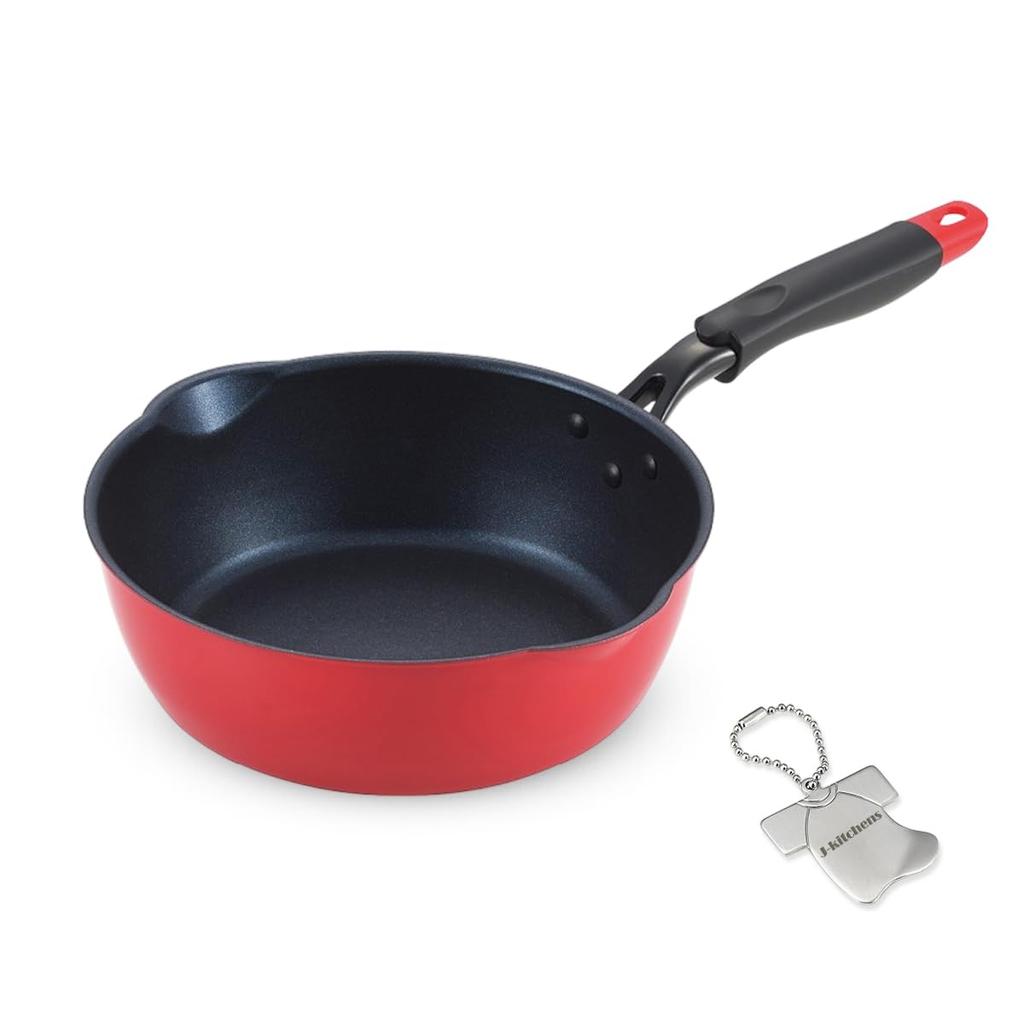 Deep Frying Induction Gas Diamond Fluoropolymer Original Can Opener Included J-kitchens Pan, 24cm, Compatible, Compatible, Coating, Coating, T-Shirt