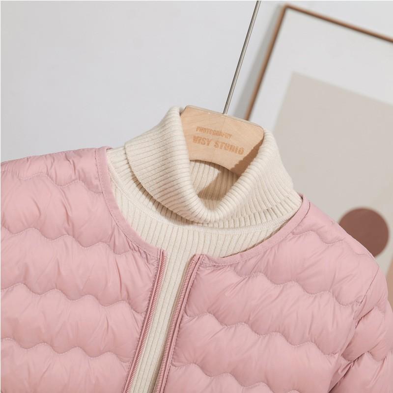 Womens Lightweight Hoodless Down Vest Short Puffer Jacket 90% White Duck Warm Winter Outerwear