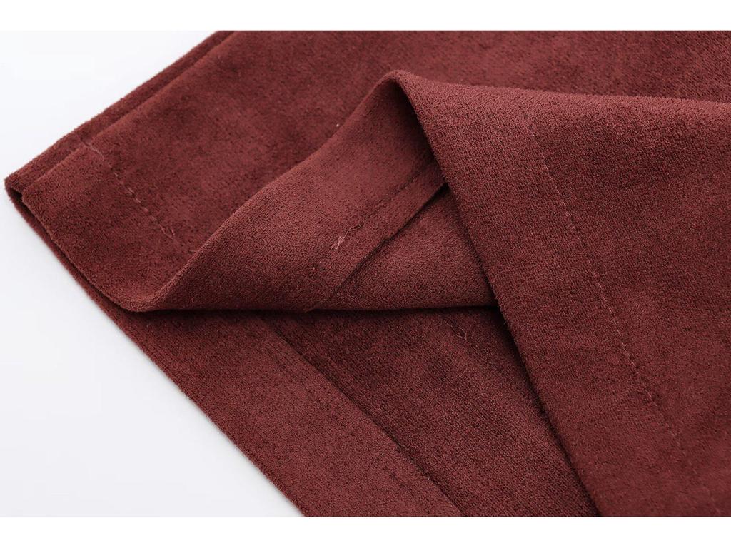 Chaqueta de Manga Larga para Mujer con Efecto Ante para Principios de Primavera 2025 con Cuello Vuelto