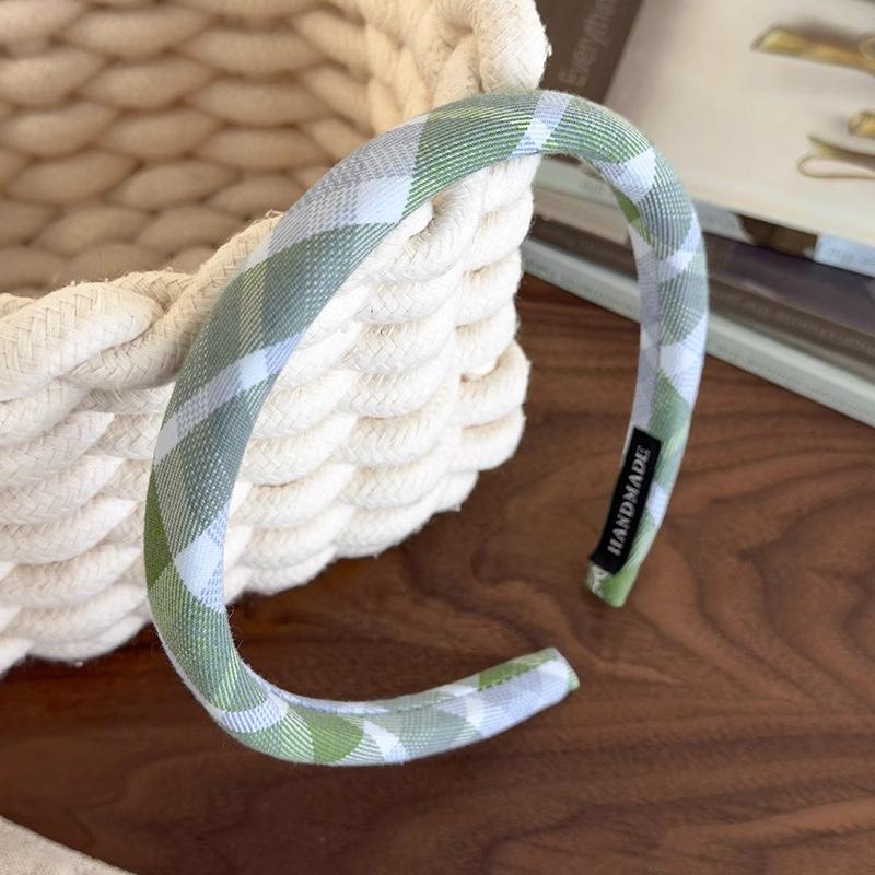 

1,5 см Женские Винтажные Клетчатые Повязки на Голову Поролоновая Подкладка Британский Стиль Обруч для Волос Женские Повседневные Аксессуары для Волос Клетчатый Головной Убор