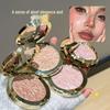 Fei Xi~ Highlighter Perlat și Fard de Ochi Multi-utilizare - Bronzer Șampanie pentru Strălucire Naturală