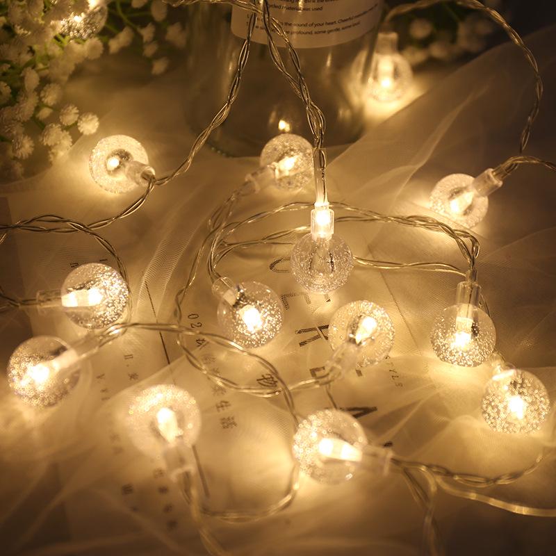 LED Bubble Ball String Lights - Transparent Crystal Ball Decorative Christmas Lights for Outdoor Tents