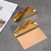 Mountain Shape Custom Text Business Card Holder Laser Engraving Customized Name Card Case Metal Personalized Business Card Stand