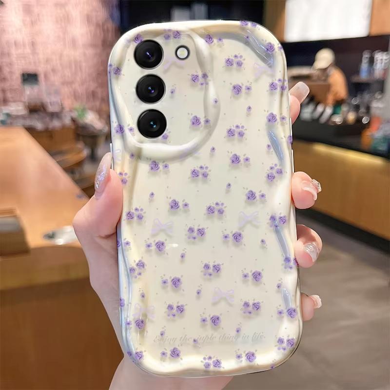 Flower Cherry Case for Samsung Galaxy A53 A54 A55 A56 A34 A35 A36 A26 A15 A16 A73 S25 Ultra S24 Plus S23 S22 S21 S20 FE Cover