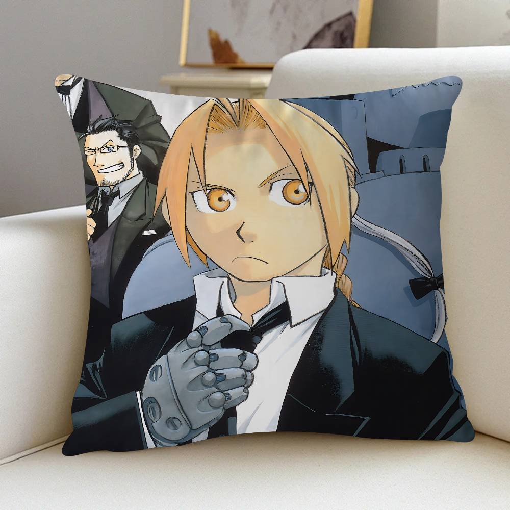 

E-Edward E-Elric 45*45cm Cushion Cover Pillow Cover Decor Pillowcase Home Pillowcase For Couch Pillow 12x12Inch