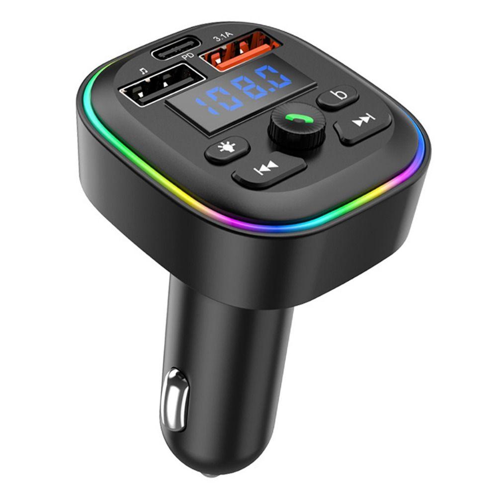 

Colorful Atmosphere Light Car MP3 Player USB Charger Dual USB Car Charger Car FM Transmitter Car Radio