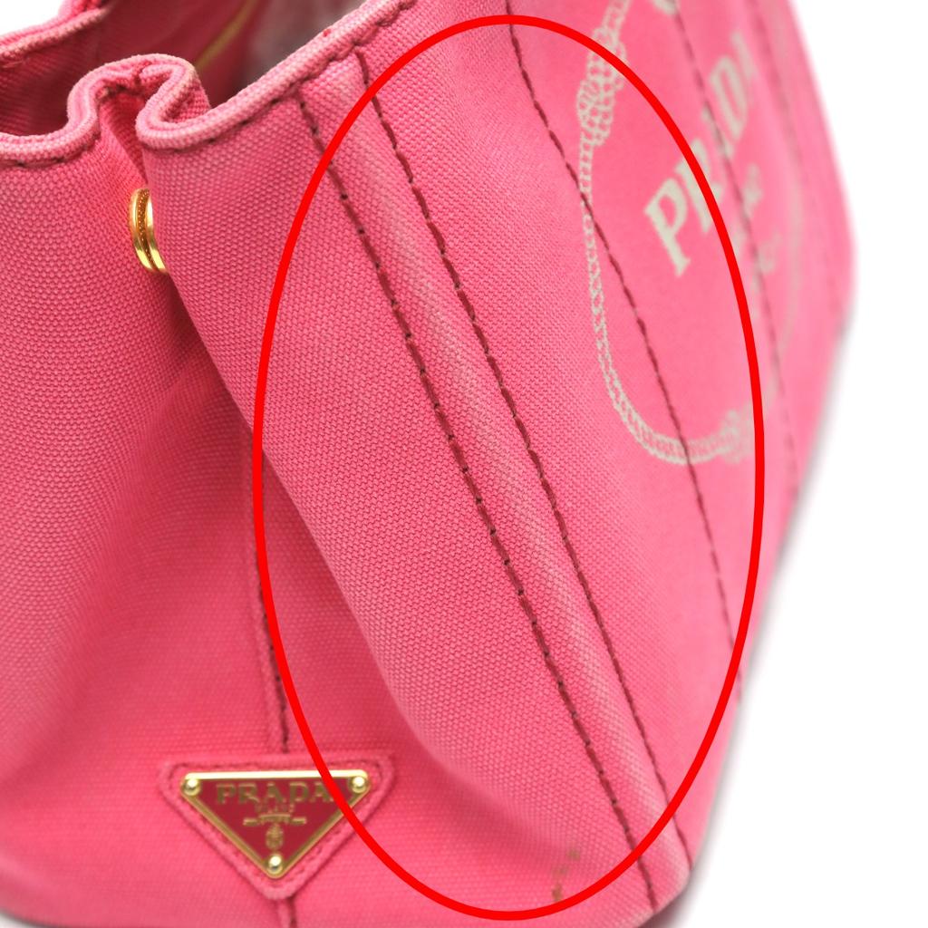 PRADA Canapa Kanapa mini tote Tote Bag canvas pink Women 1BG439 Used