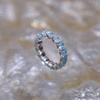 Luxurious Blue Moissanite Ring for Women Charm Simple Women's Moissanite Diamond Ring Jewelry Valentine's Day Gifts