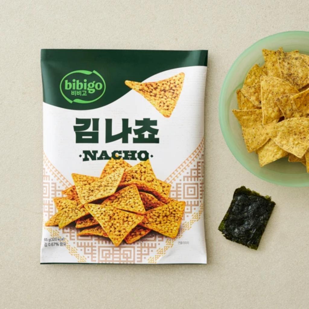 CJ Korean Nacho Chips 65g 93g 3 Flavors Bibigo Seaweed Dasida Beef Seasoning Crazy Spicy Kimchi Nacho K-Snack