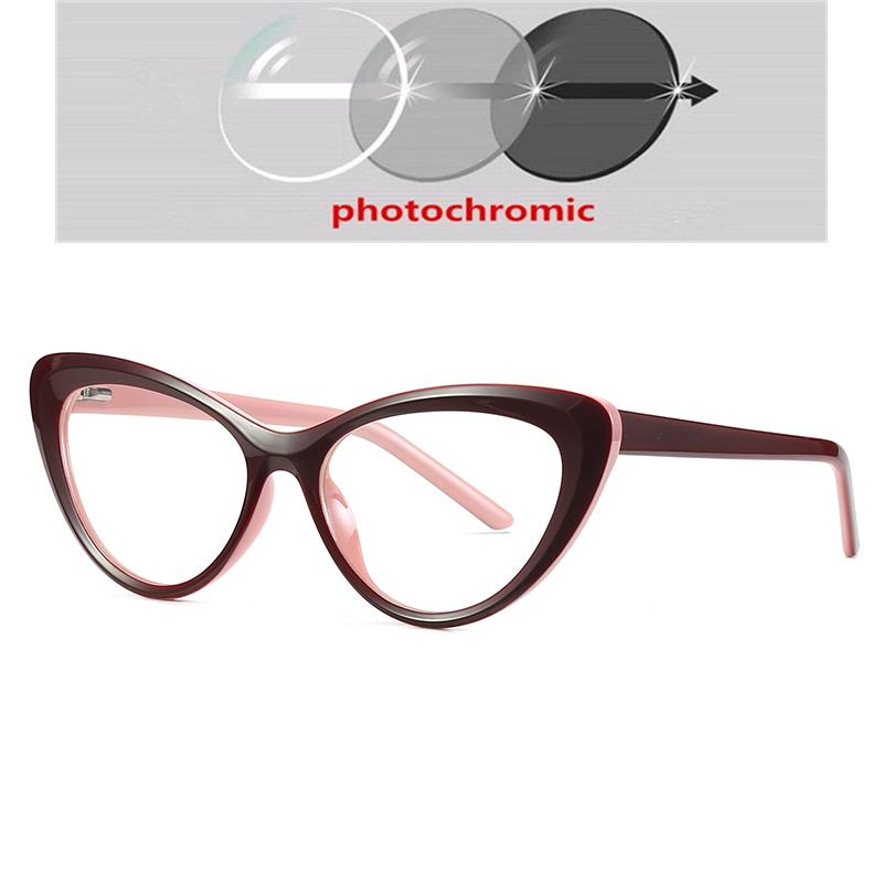 0 -0.5 -0.75 To -6.0 Spring Hinge Cat Eye Nearsighted Glasses For Women TR90 Anti Blue Rays Hyperopia Eyeglasses +0.5 To +4.0