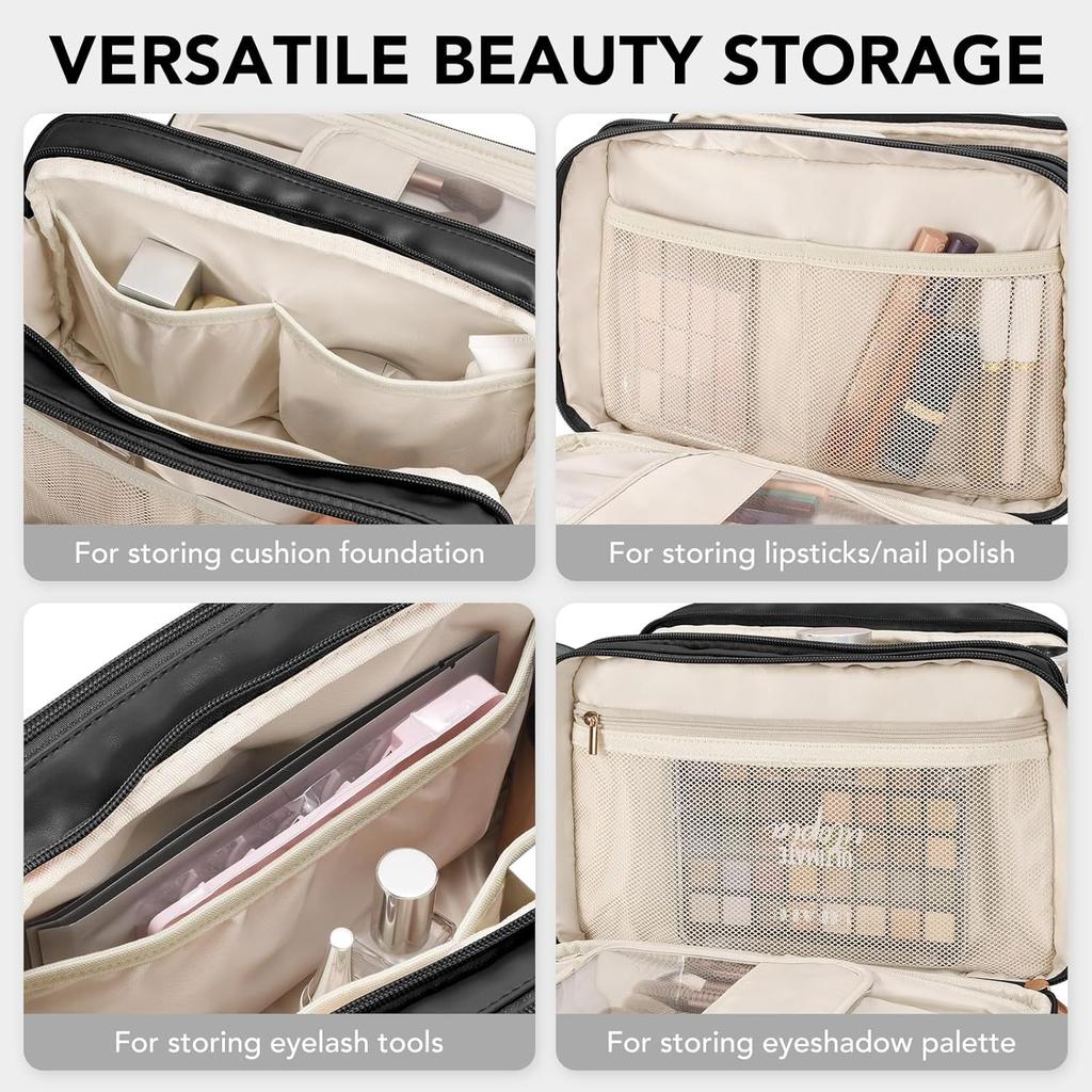 Make Up Bags for Women Traveling Makeup Case Cosmetic Organizer Waterproof Makeup Organizer Bag with Handle Travel Cosmetic Bag