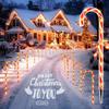 Outdoor Christmas Pathway Lights Candy Cane with Stakes for Yard Lawn Garden Decorations Holiday New Year Festival Decor