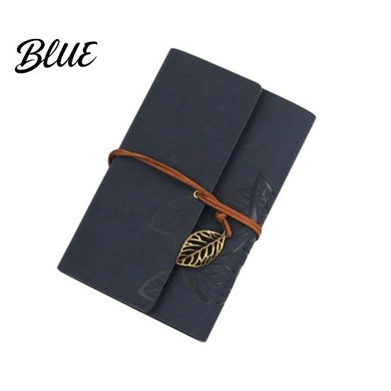 Embossed Leaf Texture A7 6 Faux Journal Leather Journal Vintage A5 A6 Ring Loose-Leaf Notebook Customizable Inner Pages Planner