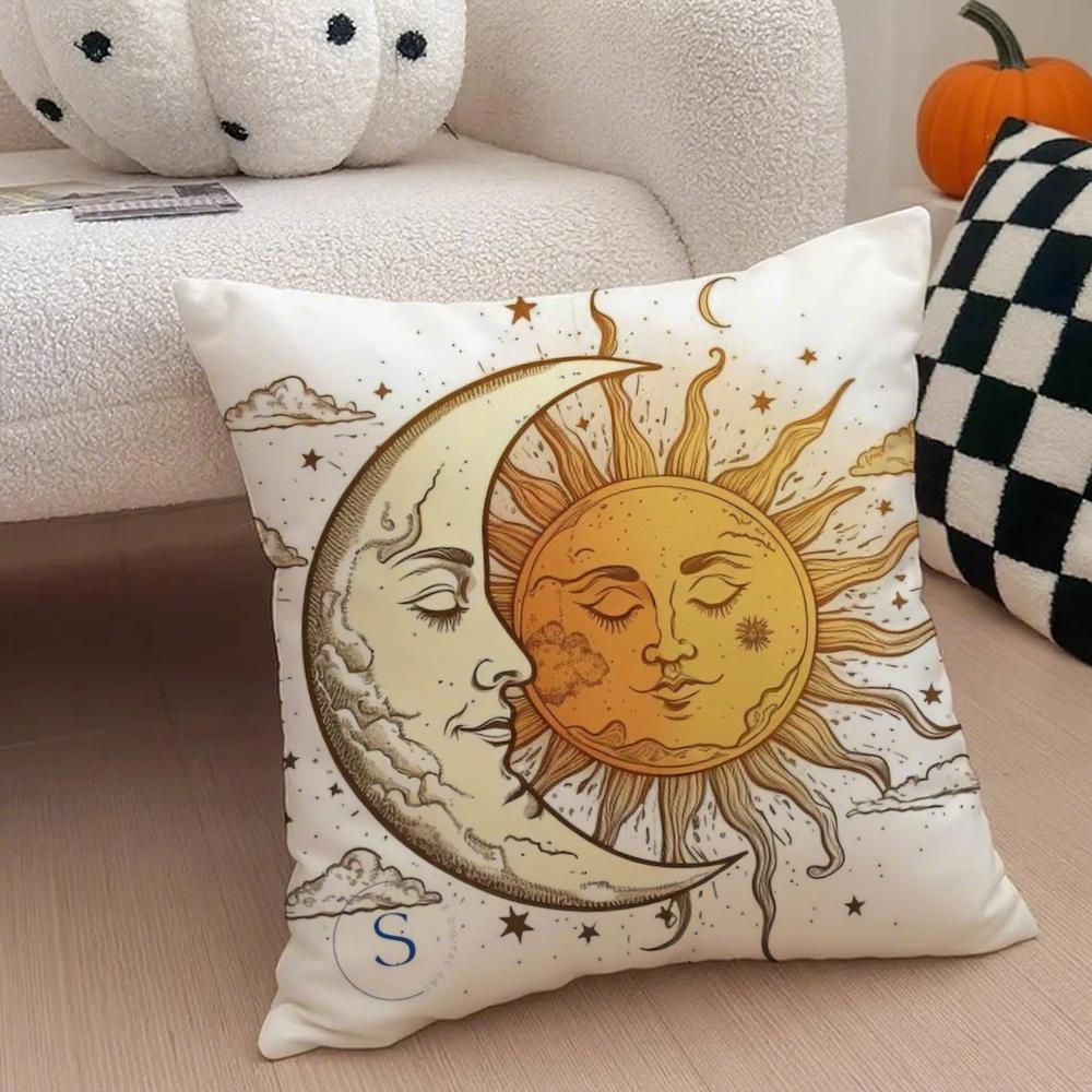

SHine BBohemian art Cushion Cover Throw Pillow Cover Hidden Button Durable Polyester Chair Cushion 30X30cm