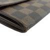 LOUIS VUITTON N61734 Coin case Damier Ebene leather Portefeiulle Sarah Purse Brown leather unisex Used