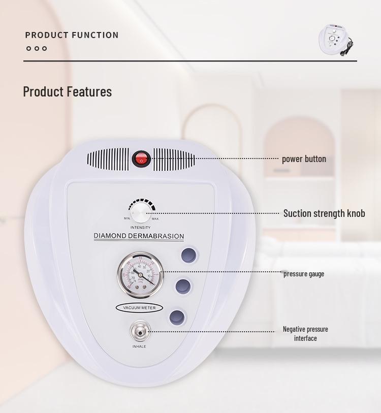 Diamond Microdermabrasion Machine: Desktop Skin Cleaning & Exfoliation Instrument for Rejuvenation.
