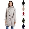 Damen Übergröße Wasserdichter Windbreaker mit Kapuze - Lässiger lockerer langer Mantel für Herbst/Winter