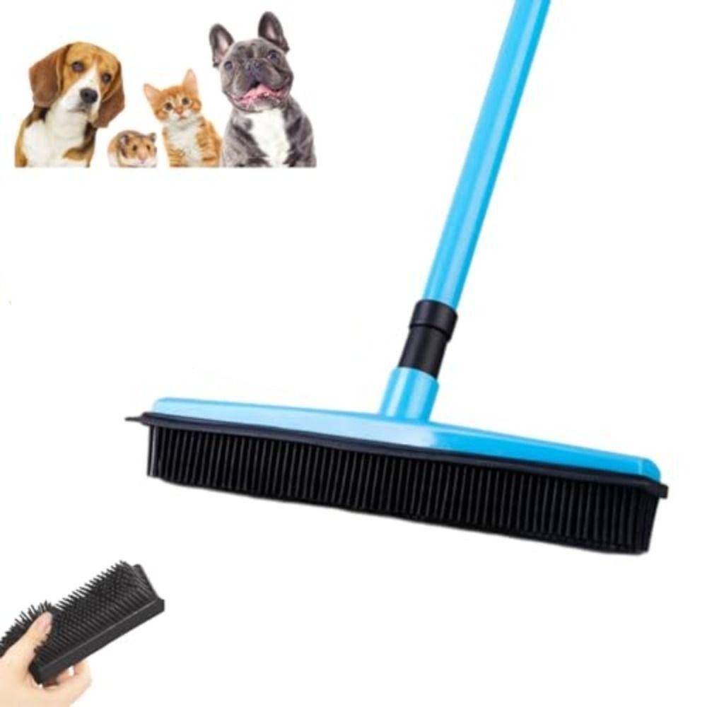 Telescopic Bristles Carpet Broom Hair Lint Removal Magic Clean Sweeper  for Dog and Cat Hair