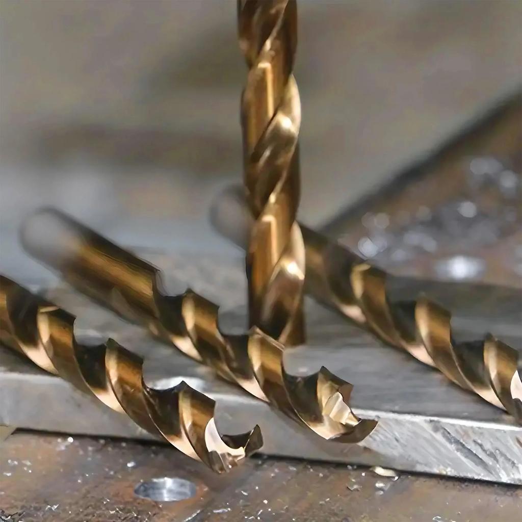 99pcs Titanium Coated Straight Shank Twist Drill Bits Woodworking High Speed Drilling Tools