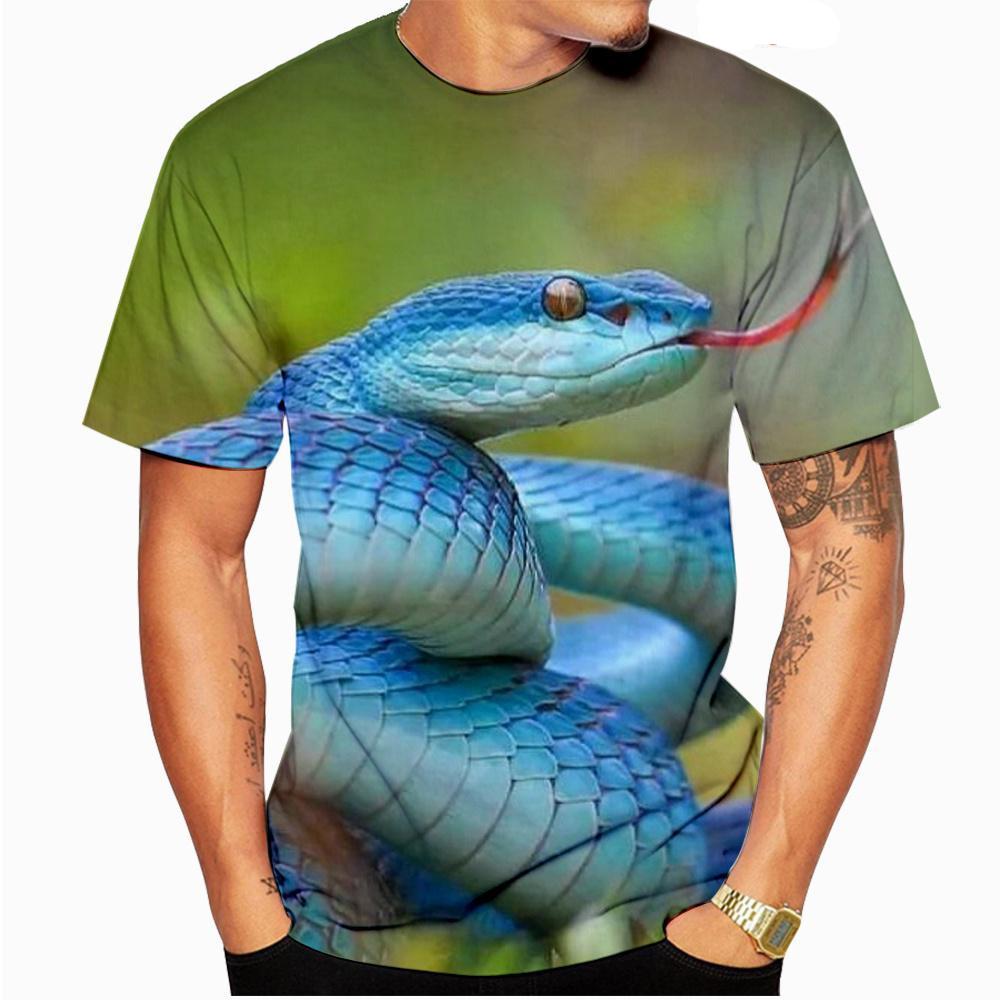 2023New Fashion 3d Printed Snake T Shirts Casual Short Sleeve Men/Women Funny Cool T-shirt Hip Hop Tops Tees