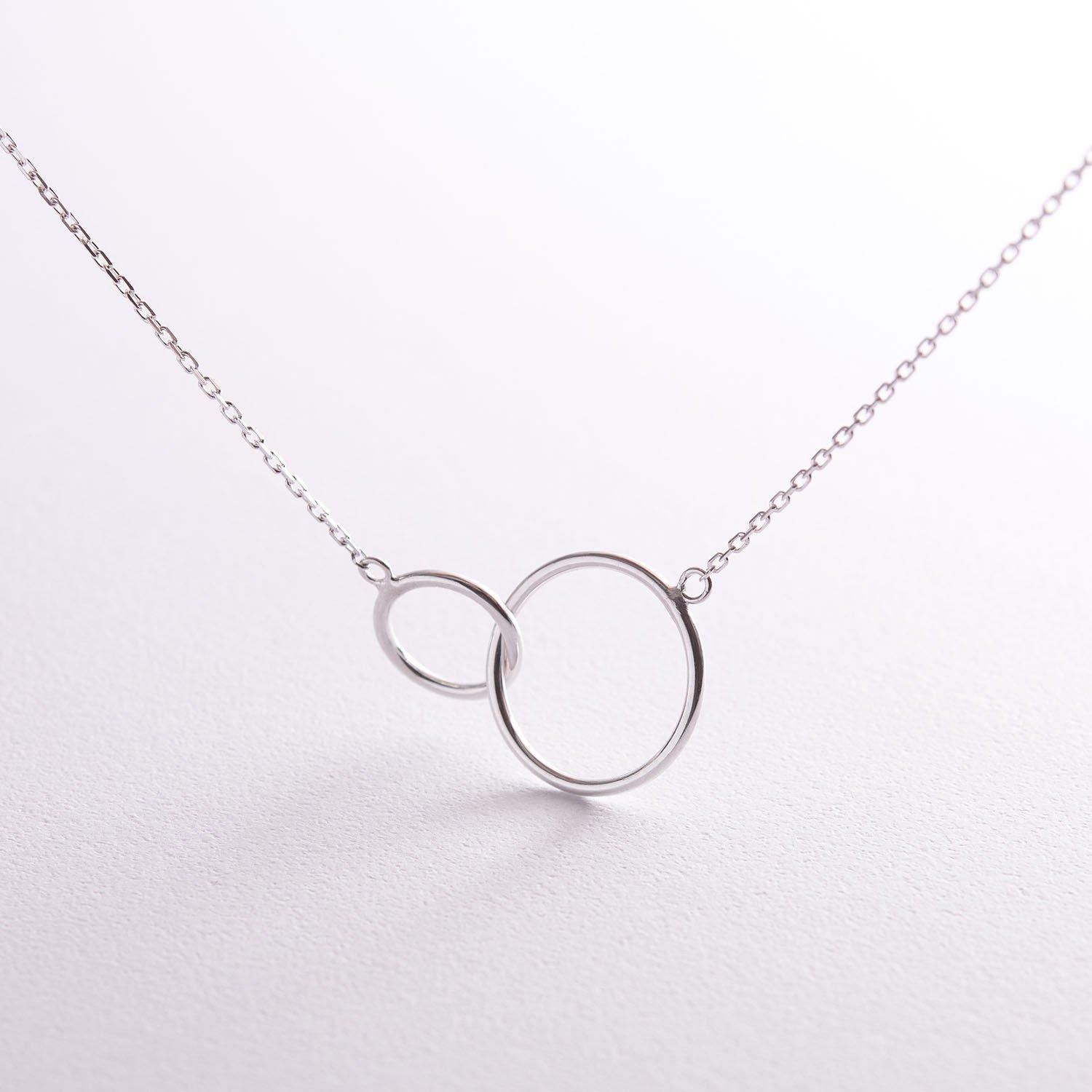 

Срібне кольє Перетин кілець Oniks 36 срібний