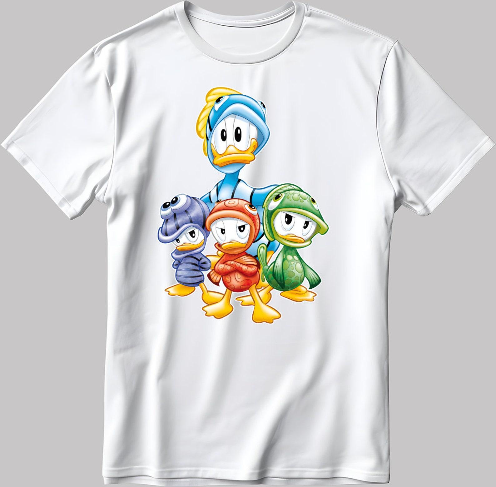 DuckTales Baby Figure Short Sleeve White-Black Men s / Women s T-Shirt N550 3XL