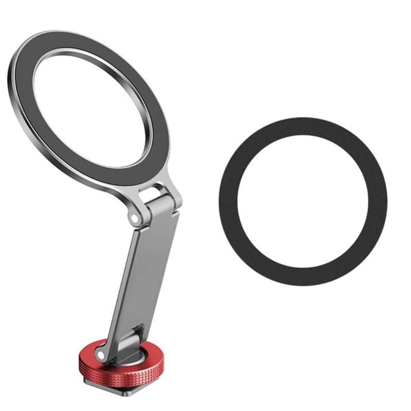 

Multiple Angle Camera Phone Holder 1/4” Screw Hole Foldable Cold Shoe Base And Damping Adjustment for Tripods