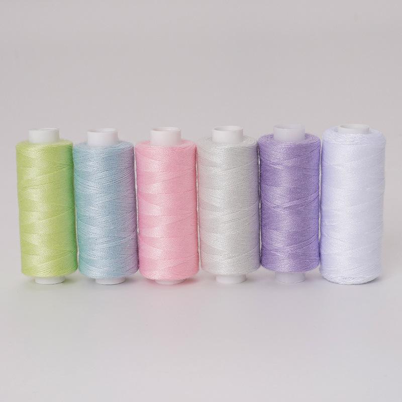 Colorfast Handmade 400-Yd Hand Sewing Thread: 6 Spools of 402 Colored Polyester Threads