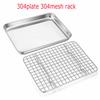 Stainless Steel Baking Sheet with Cooling Rack Set Nonstick Rust Free Square Baking Plate Heavy Duty Non Toxic