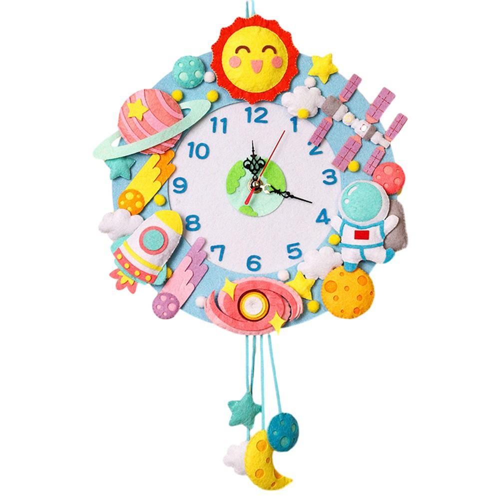 Kit ceas DIY Kit fetru Ceas de perete Kituri Ceas de perete DIY lucrat manual Decorare casă