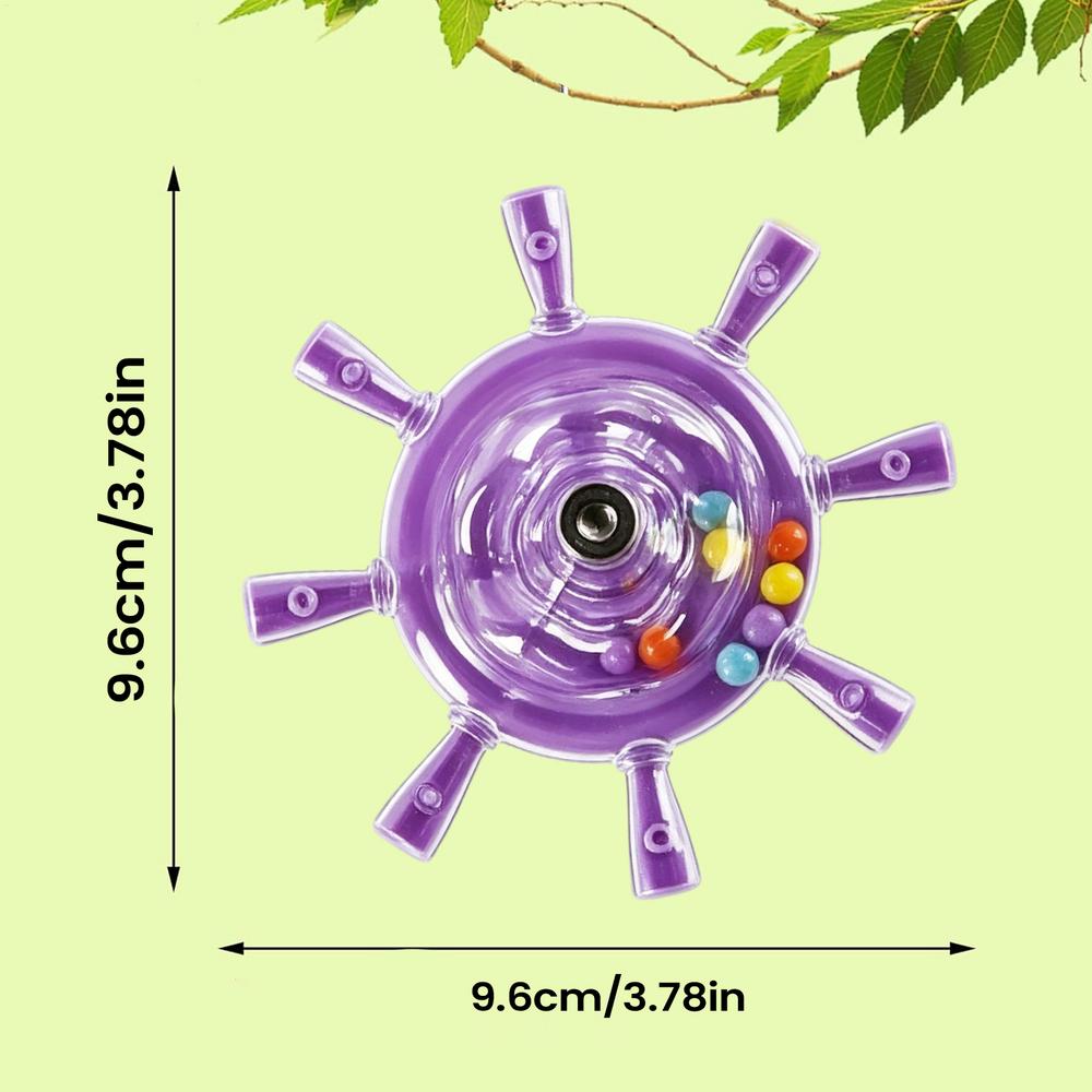 Parakeet Toys Colorful Interactive Rotating Small Wheel Rattle, Cage Parrot Spinner Toy for Cockatiels, Budgies, Conures, Parrot