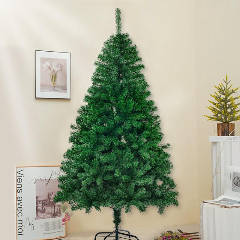 Encrypted PVC Green Christmas Tree, Artificial Simulation with Decorations in Stock