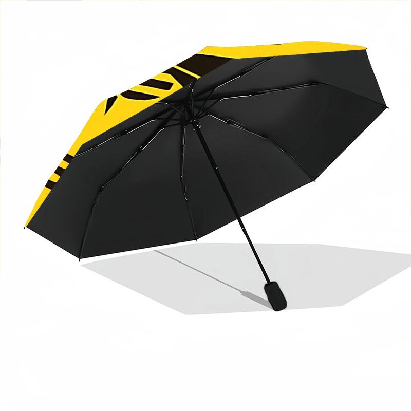 1PC Bumblebee Logo Automatic Open/Close, 8-Rib Durable Frame Compact Travel Umbrella for Men & Women S1222078