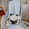 Fashion Women Canvas Shoulder Bag Cute Cartoon Casual Messenger Bag Korean Mini Student Bag Simple Casual Lady Crossbody Bags