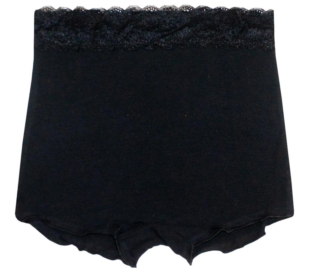 Smile Lala Black L Fundoshi Comfortable Ships from Slightly Reduces Swelling and Puffiness Women's Shorts, Cotton, Deep-Fitting, Lace, Underwear,