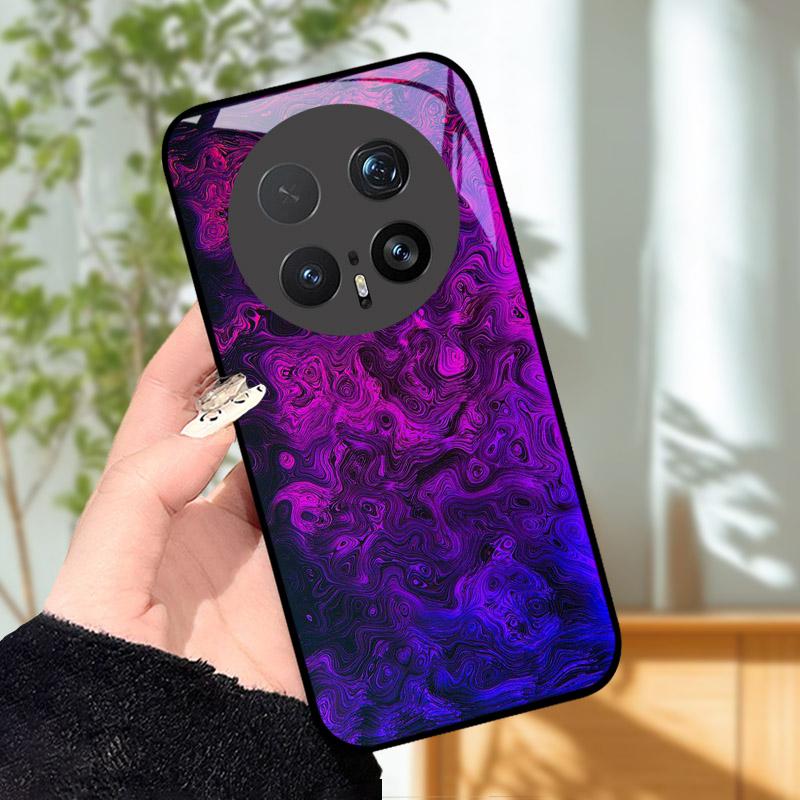 Gehärtetes Glas Handyhülle Für Honor Magic 8 8Pro Luxus Mode Rückseite Abdeckung Für Magic8 Pro Hüllen BKQ-AN00 Stoßfest Cartoon Capa