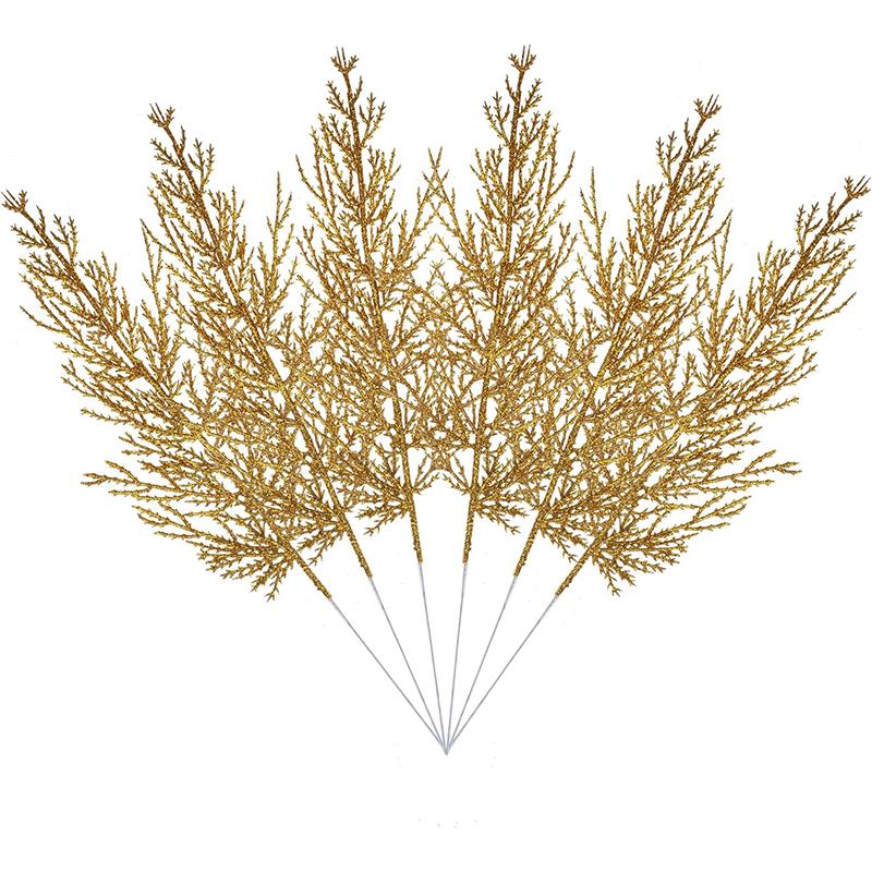 3/5 szt. Dekoracja Świąteczna Sztuczne Gałązki Sosny Symulowany Kwiat Ozdoby Choinkowe Girlanda DIY Dekoracja Imprezowa Domowa