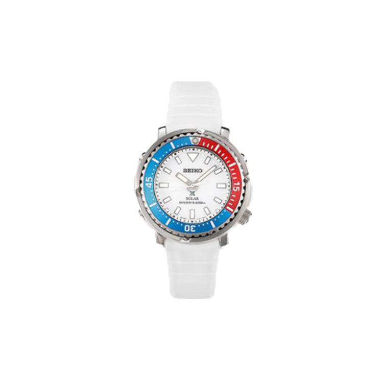 

SEIKO Prospe 200m Waterproof Solar Quartz Movement Silicone Strap Watch 38.7mm Women s Watch SUT411P1 White Strap