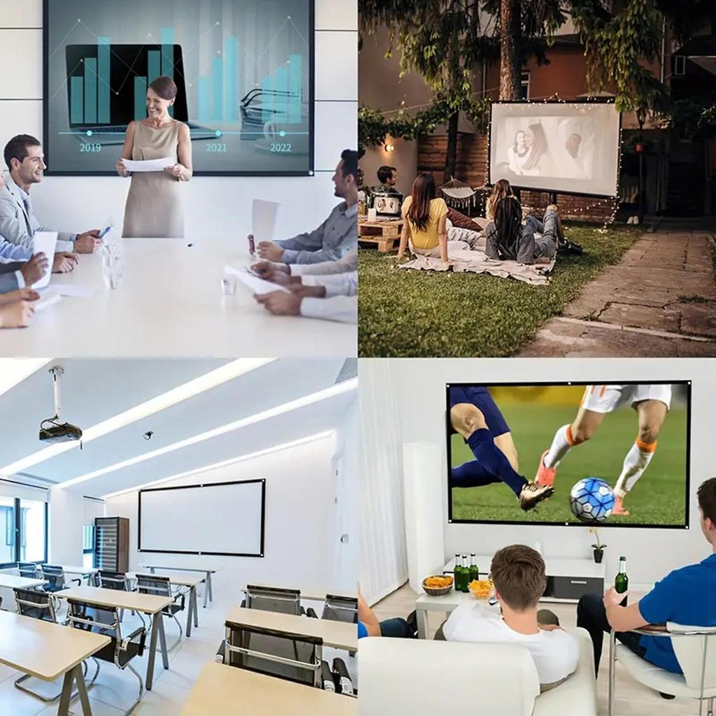 Simple Projector Screen Home/Office Portable Anti-light Projector Screen for Cinema Camping Theater